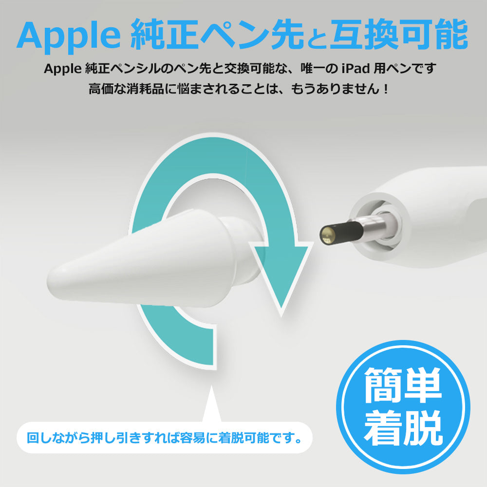 IdeaThink Pencil A6 高感度 iPad用 Type-C 充電 タッチペン スタイラスペンシル 極細
