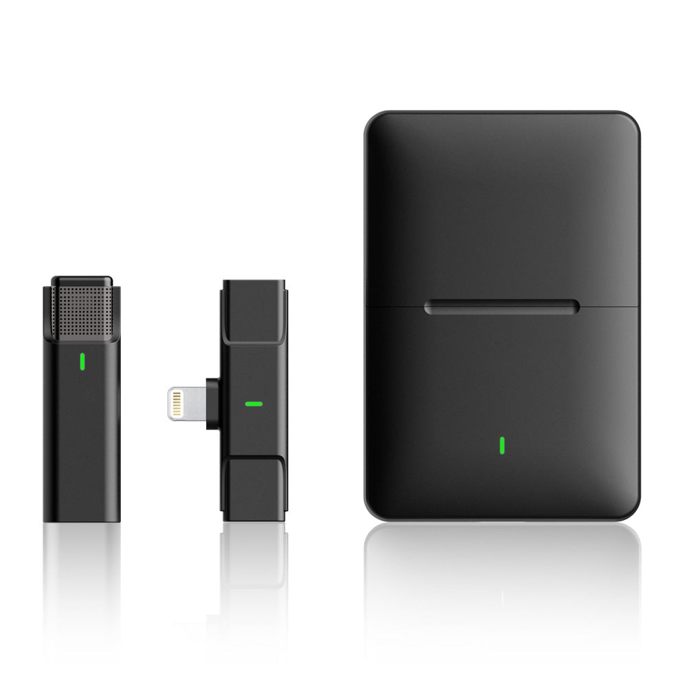 ワイヤレスマイク ピンマイク 1セット 充電ケース ラべリアマイク type-c lightning 3.5mm 無線マイク ライブ配信 動画配信 インタビュー youtuber tiktok 録音 ノイズキャンセリング 低遅延 高音質 スマホ iphone android ipad 小型 軽量 動画 録音 ハンズフリー idep33