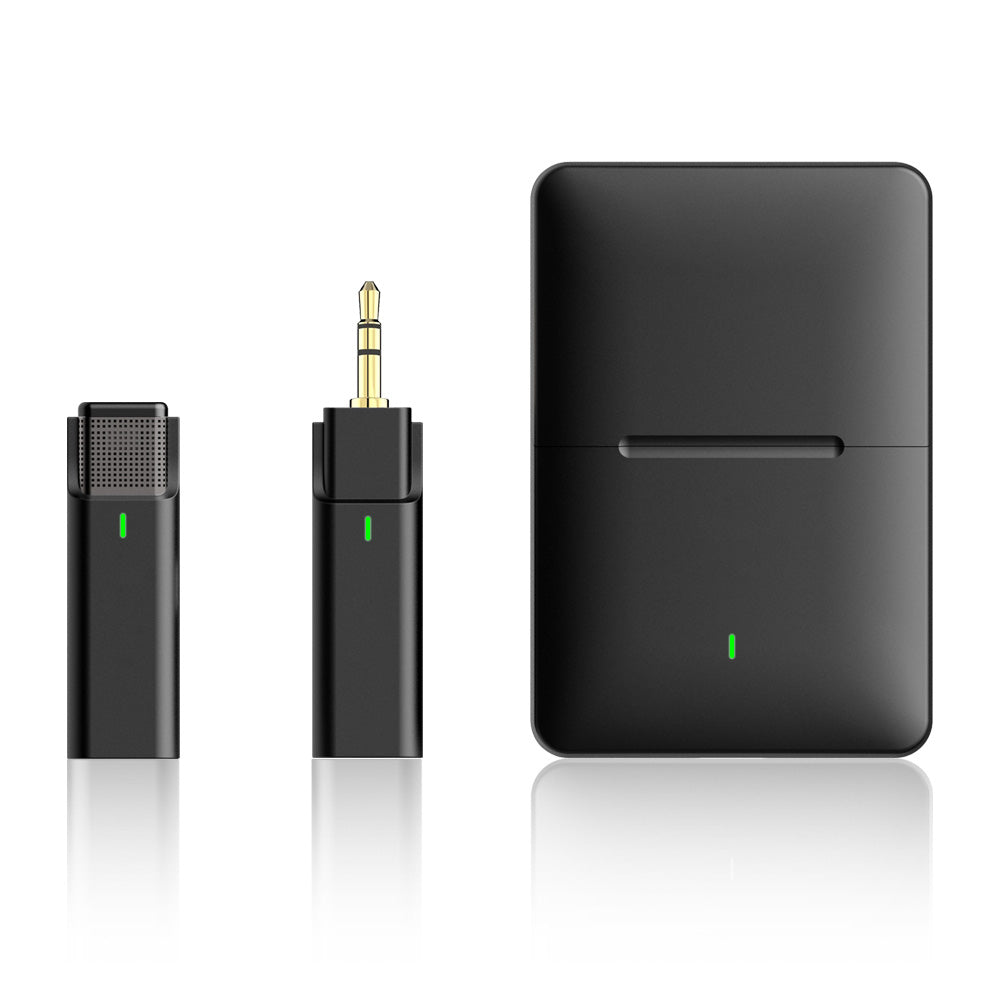 ワイヤレスマイク ピンマイク 1セット 充電ケース ラべリアマイク type-c lightning 3.5mm 無線マイク ライブ配信 動画配信 インタビュー youtuber tiktok 録音 ノイズキャンセリング 低遅延 高音質 スマホ iphone android ipad 小型 軽量 動画 録音 ハンズフリー idep33