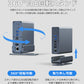 USB C ハブ 15ポート ドッキングステーション 縦置き 横置き 回転スタンド 4K HDMI DP DisplayPort ディスプレイポート LAN USB3.2  PD充電 対応 hub 高解像度 USBハブ 変換 USB-C 3画面同時出力 スマホ 充電 有線LAN SD microSD カードリーダー  MacBook iPad ノートPC