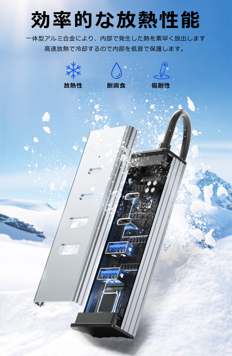 USB Type-C Type-A 変換アダプタ ハブ 両対応 4in2 10Gbps 高速転送 USB3.2 対応 USBハブ 変換 USB-C 変換アダプタ 充電器 ケーブル アダプタ スマホ カメラ 写真 MacBook iPad air Pro Surface Android ノートPC Nintendo Switch byl2433tu