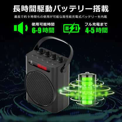 ワイヤレス 拡声器 60w 大音量 多機能 ポータブル スピーカー Bluetooth 音楽再生可能 ワイヤレスハンドマイク2本付属 おしゃれ ポータブル USBメモリー microSDカード対応 ZOWEETEK カラオケ 講義 会議 店頭販売 キャンプ サークル活動 家庭用カラオケ