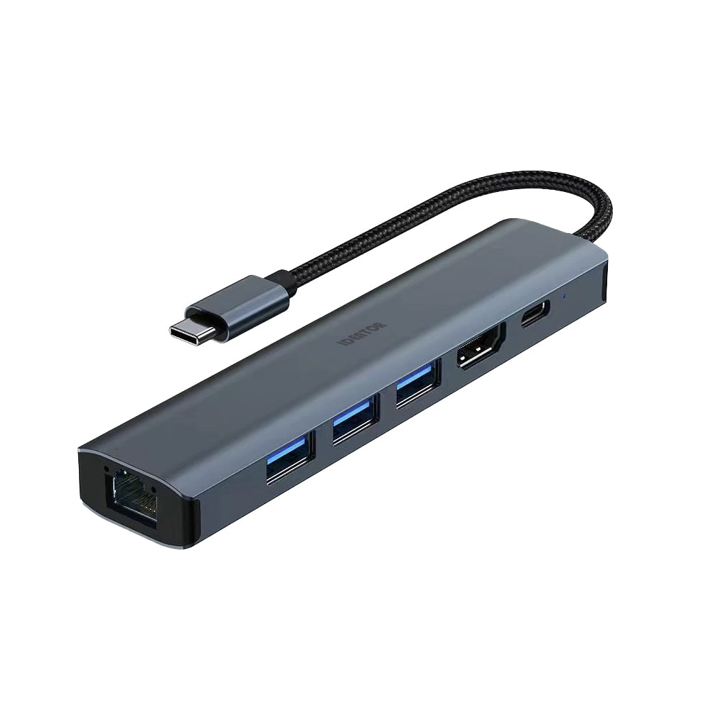 6in1 USB Type-C ハブ 4K HDMI USB3.0 PD対応 LAN 1Gbps ポート BYL-2007u3