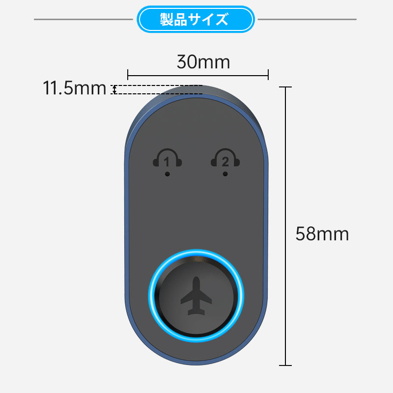 bluetooth オーディオ トランスミッター 3.5mm aux ワイヤレス 送信機 br10p