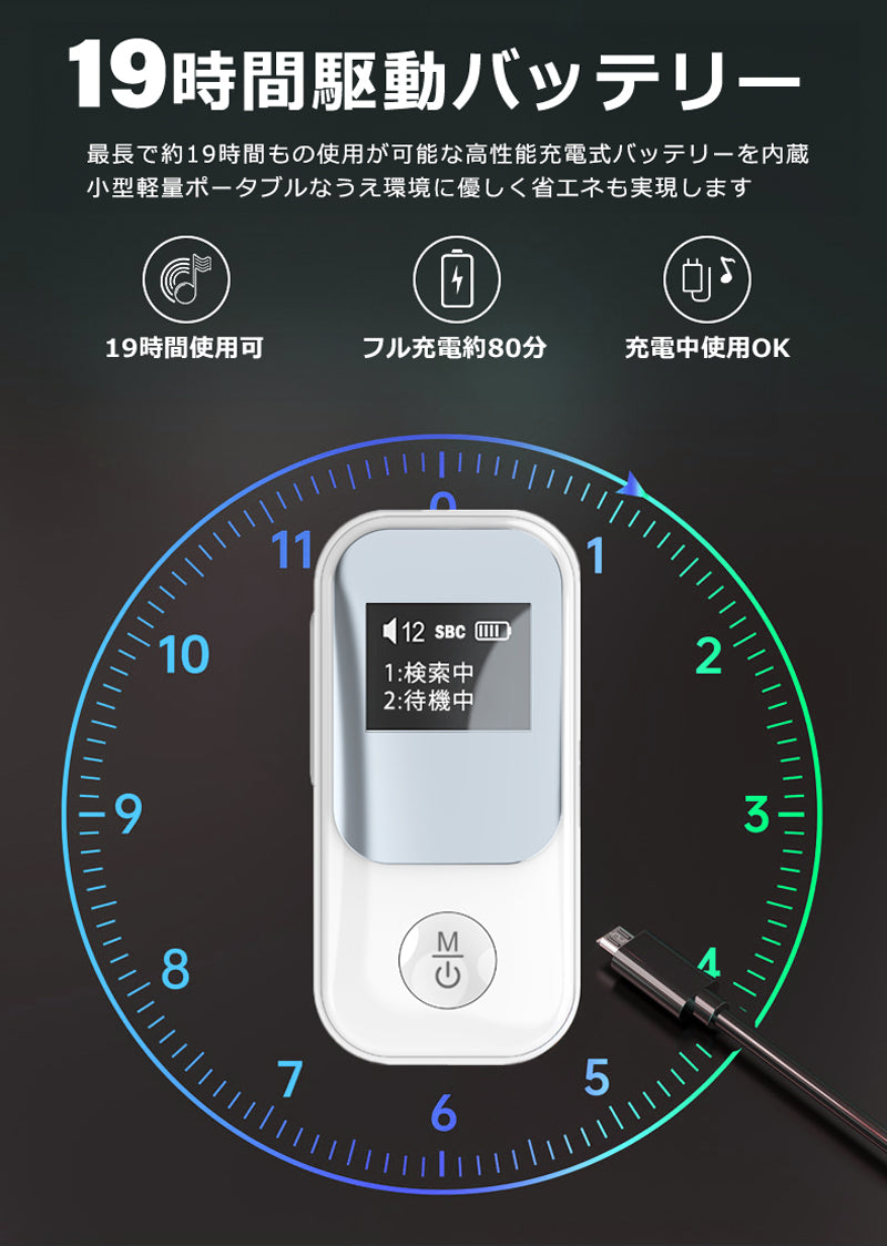 bluetooth オーディオ トランスミッター レシーバー aptX-LL/HD ワイヤレス 送受信機 it-br22p