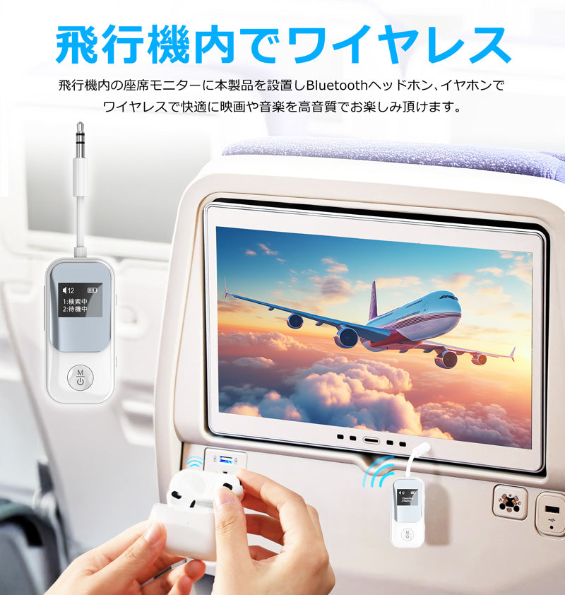 bluetooth オーディオ トランスミッター レシーバー aptX-LL/HD ワイヤレス 送受信機 it-br22p