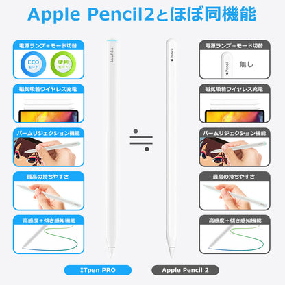 IdeaThink Pencil Pro 超高感度 iPad用 ワイヤレス 磁気 タッチペン スタイラスペンシル 極細