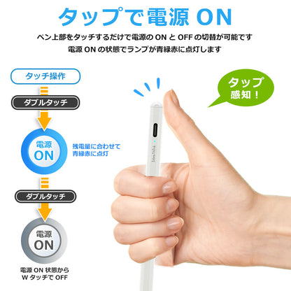 IdeaThink Pencil A6 高感度 iPad用 Type-C 充電 タッチペン スタイラスペンシル 極細